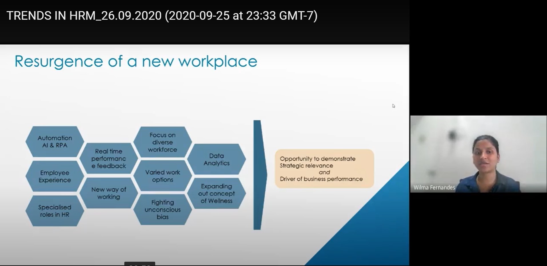 Ms. WILMA FERNANDES ADDRESSES STUDENTS